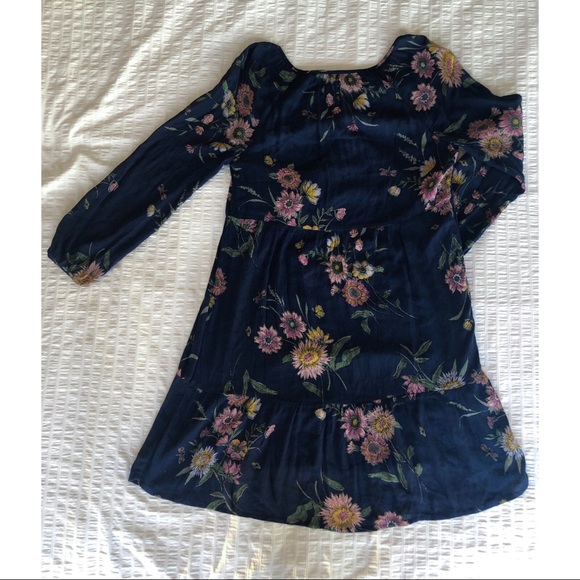 Long Sleeve Floral Print Summer Dress with Tassles - Picture 2 of 16